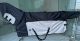 Combi deken (2 in 1) Vliegendeken/Regendeken 1680D (afneembare hals) - BLACK/GREY