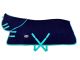 Zweetdeken Kingston Dark Navy (turquoise) 