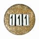 Nummerhouder / Startnummer Rond GOUD Glitter (per stuk)