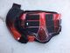 Set beenschermers & springschoenen Maat full ROOD met zwart bont