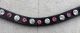 Frontriem Rivet (enkele rij stenen) ZILVER MET ROZE
